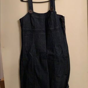 Denim overall dress